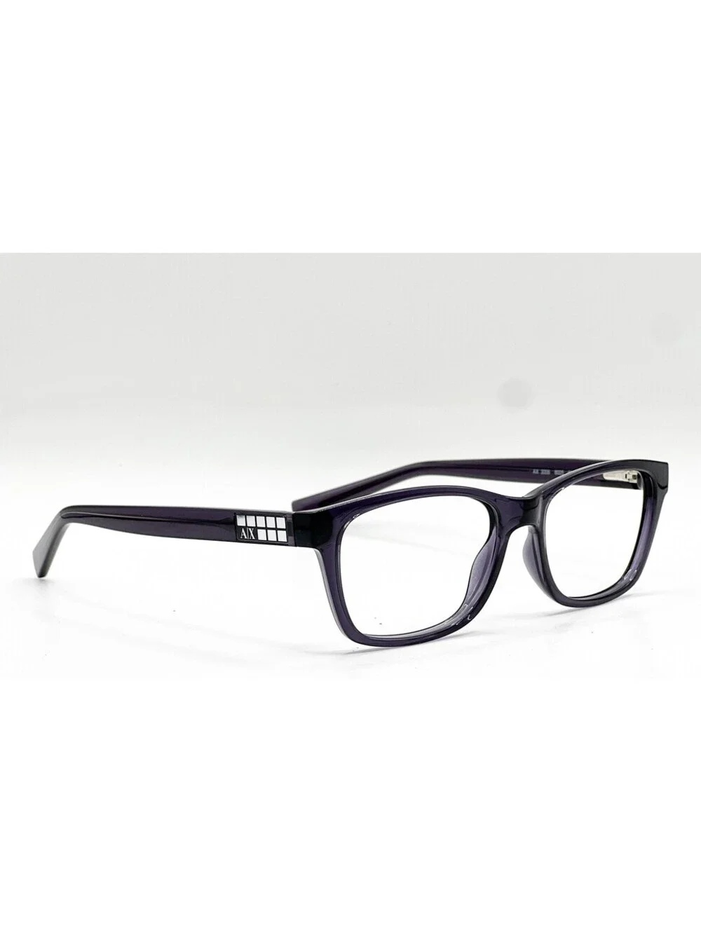 Armani Exchange Ax 3006 8005 Matte Black Transparent Eyeglasses 52-16-135